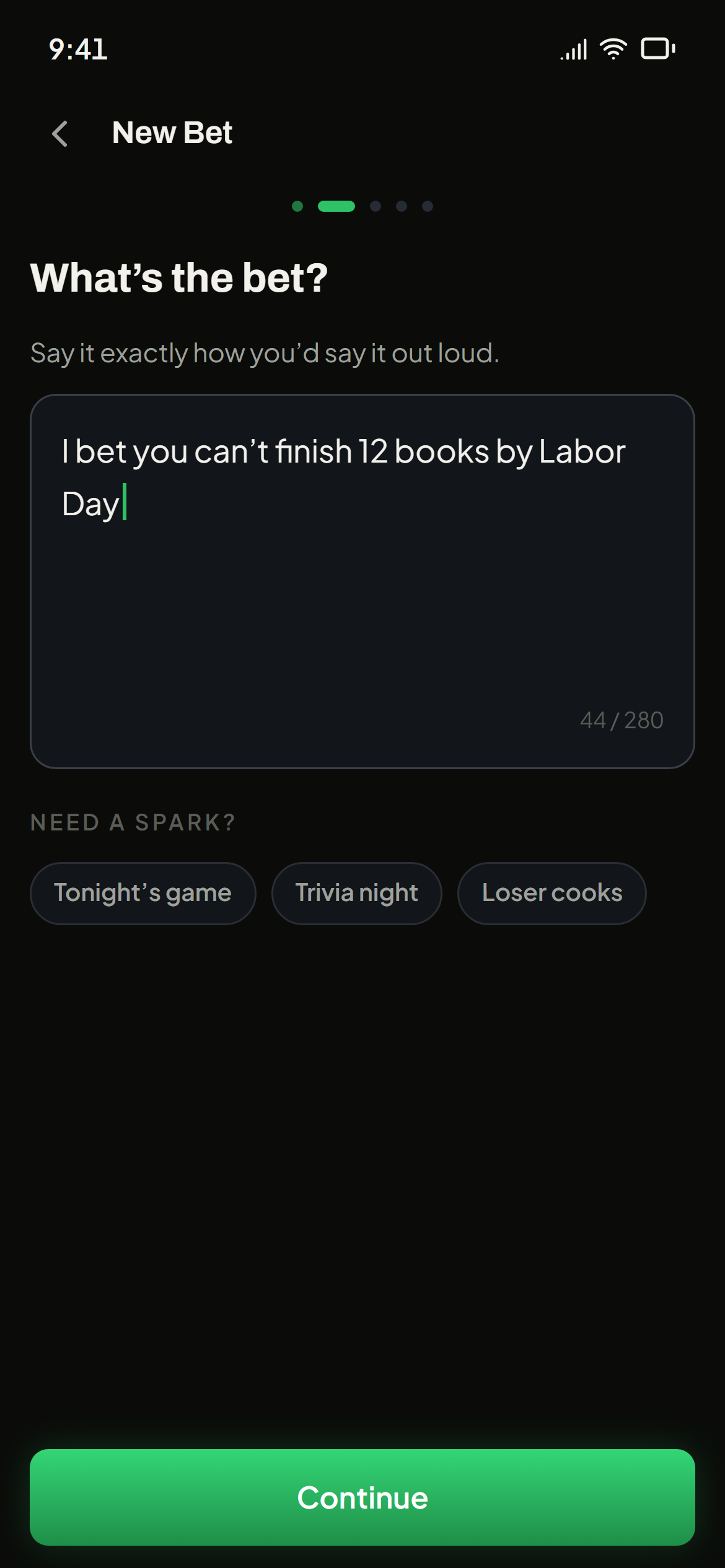 Creating a custom bet in the bet builder